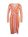 Orsay Rot und orange gestreiftes Damenkleid ORSAY