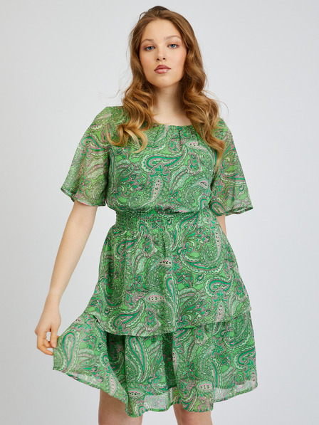 Orsay Grünes gemustertes Damenkleid ORSAY
