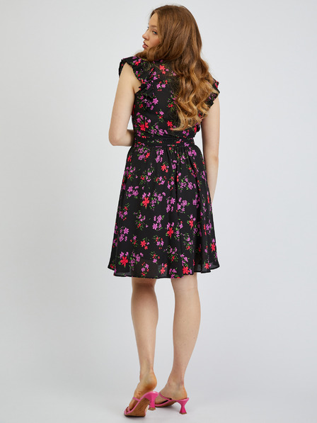 Orsay Schwarzes Damen-Blumenkleid ORSAY