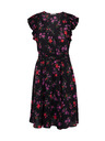 Orsay Schwarzes Damen-Blumenkleid ORSAY