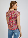 Orsay Rot und rosa gemusterte Damenbluse ORSAY