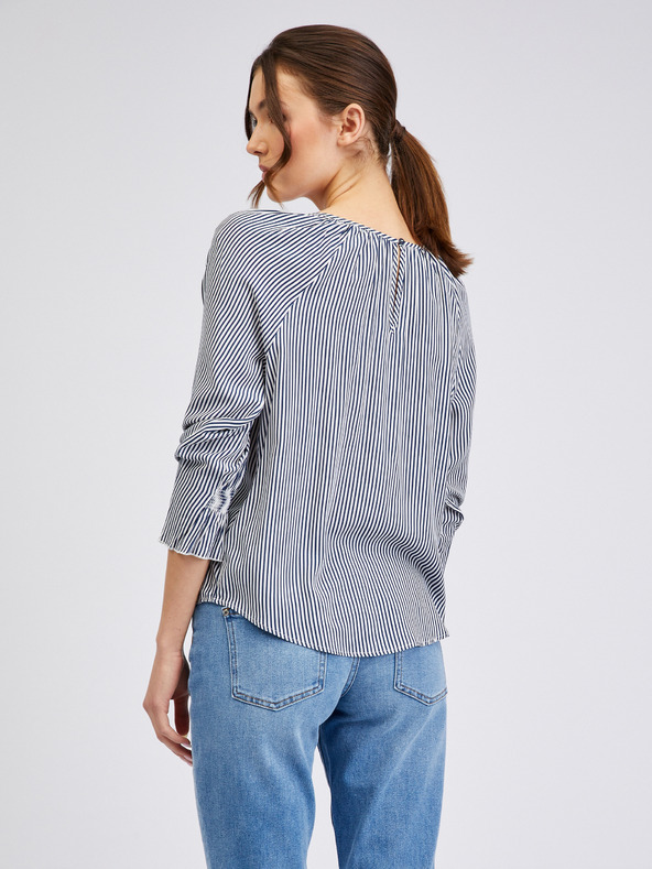 Orsay Dunkelblaue gestreifte Damenbluse ORSAY