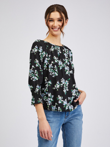 Orsay Schwarze geblümte Bluse ORSAY