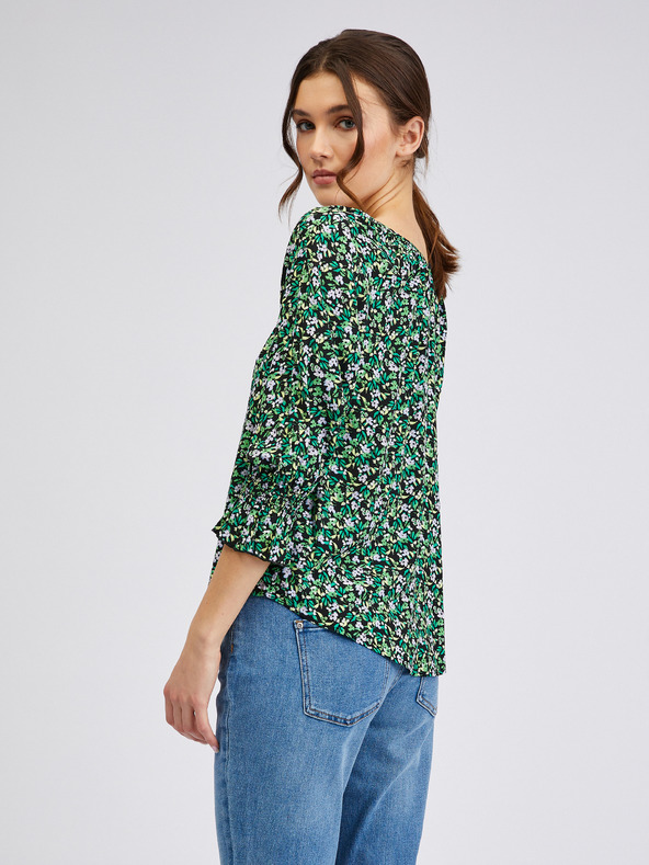 Orsay Grüne gemusterte Damenbluse ORSAY