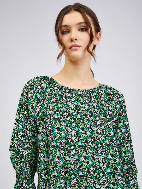 Orsay Grüne gemusterte Damenbluse ORSAY