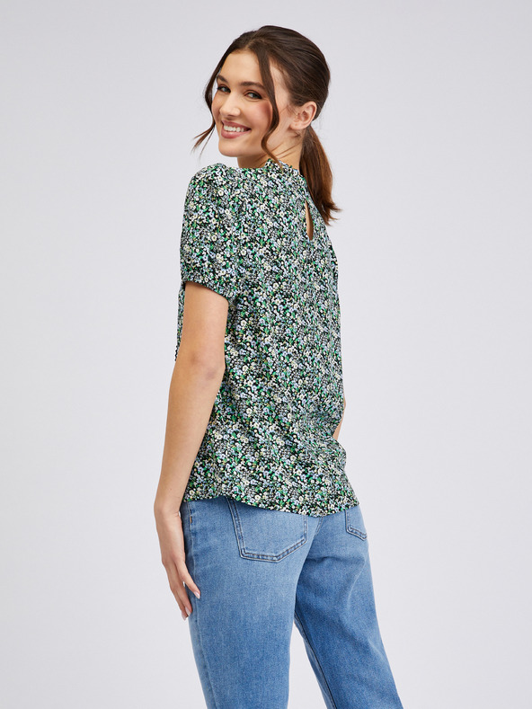Orsay Grüne gemusterte Damenbluse ORSAY