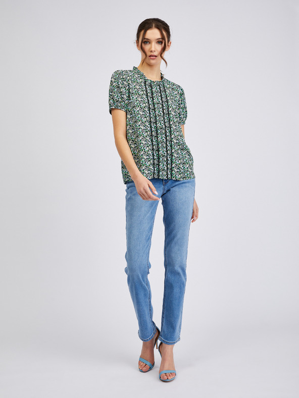 Orsay Grüne gemusterte Damenbluse ORSAY