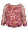 Orsay Rot und rosa gemusterte Damenbluse ORSAY