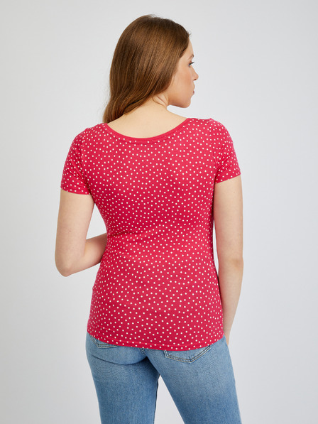 Orsay Dunkelrosa Damen-Polka-Dot-Shirt