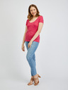 Orsay Dunkelrosa Damen-Polka-Dot-Shirt