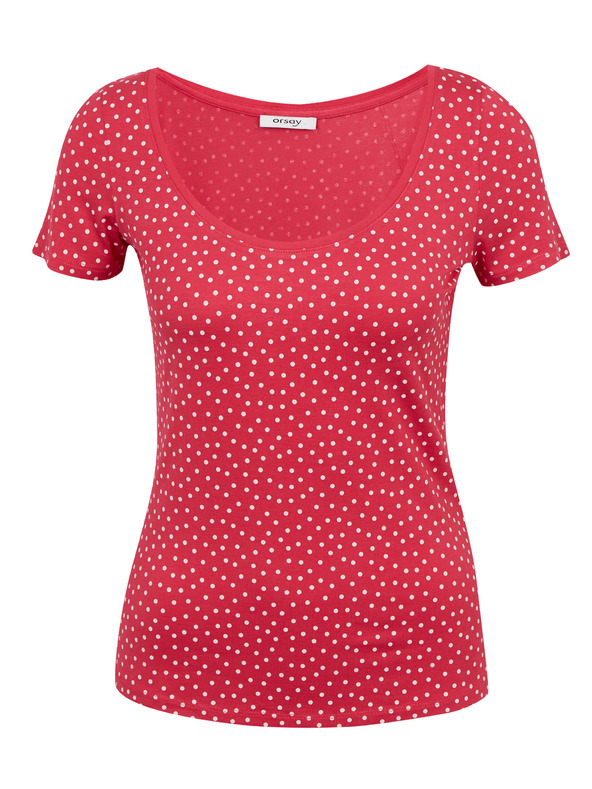 Orsay Dunkelrosa Damen-Polka-Dot-Shirt
