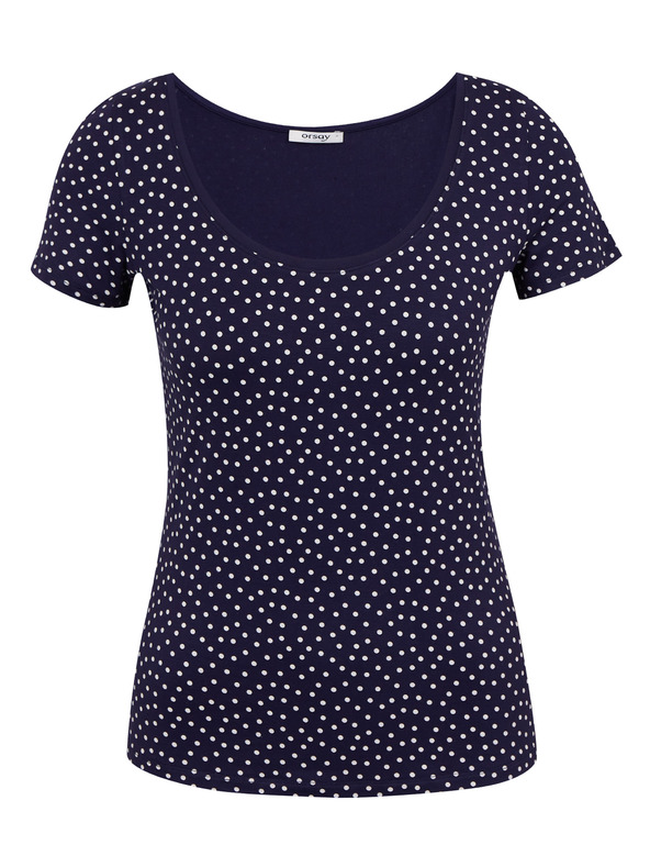 Orsay Dunkelblaues Damen-Polka-Dot-Shirt ORSAY