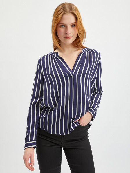 Orsay Weiß-blaue gestreifte Bluse ORSAY für Damen
