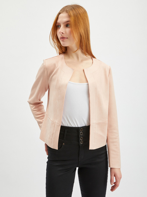 Orsay Apricotfarbene Damenjacke Wildleder ORSAY