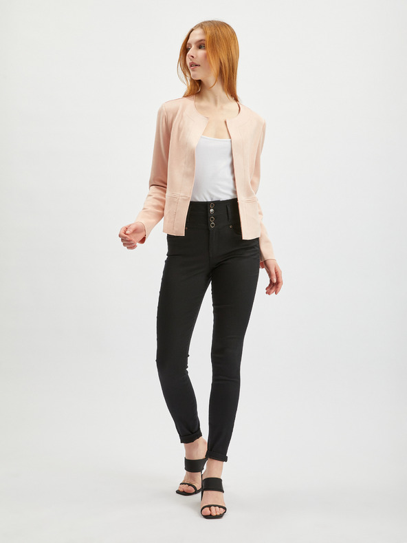 Orsay Apricotfarbene Damenjacke Wildleder ORSAY