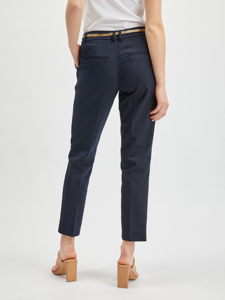 Orsay Dunkelblaue Damen-Chinohose mit Gürtel ORSAY