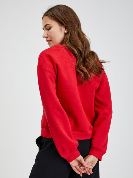 Orsay Rotes lockeres Damen Sweatshirt ORSAY