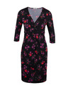 Orsay Schwarzes Damen-Blumenkleid ORSAY