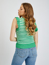 Orsay Weiß-grün gestreiftes Damen-T-Shirt ORSAY