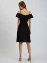 Orsay Schwarzes Damenkleid mit Leinen ORSAY