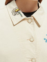 Scotch & Soda Cremefarbene Damen-Denimjacke Scotch & Soda