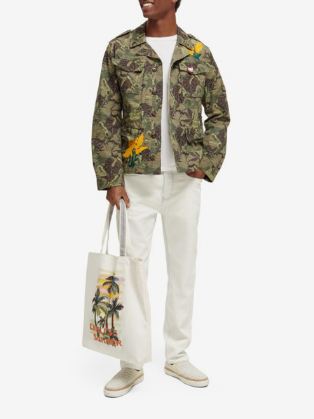 Scotch & Soda Cremefarbene Canvas-Tasche Scotch & Soda