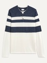 Celio Weiß-blau gestreifter Herrenpullover Celio