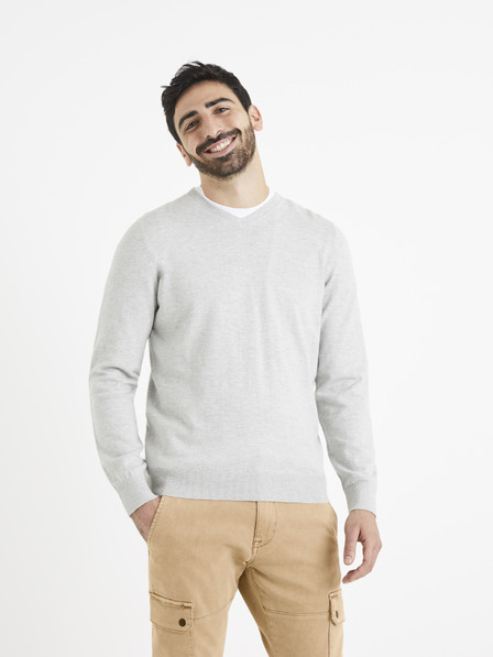 Celio Hellgrauer Pullover Celio Veviflex