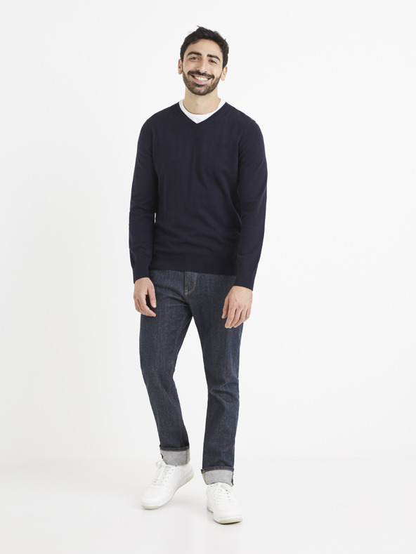 Celio Dunkelblauer Pullover Celio Veviflex