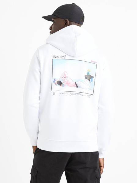 Celio Weißes Herren-Sweatshirt mit Celio Dragon Ball Super Druck
