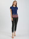 Orsay Dunkelblaue Bluse mit Blumenmuster ORSAY