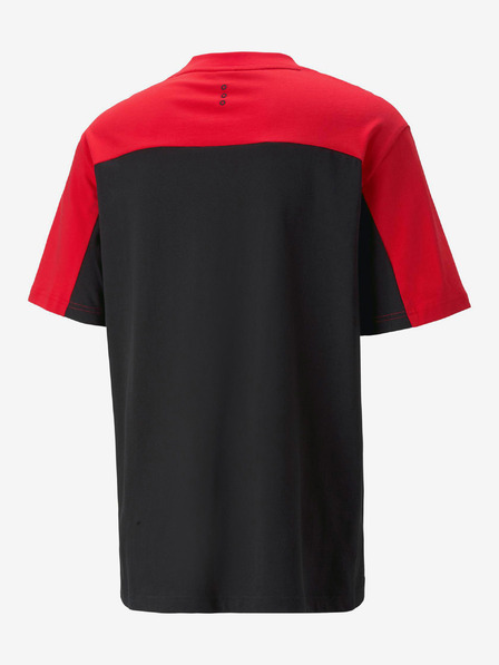 Puma Rotes und schwarzes Herren Puma Ferrari Race Statement T-Shirt