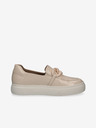 Caprice Cream Damen Leder Caprice Plattform Loafer