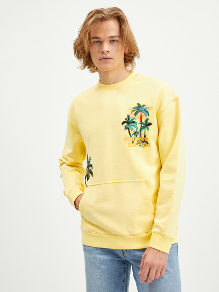 Scotch & Soda Gelbes Herren-Sweatshirt Scotch & Soda