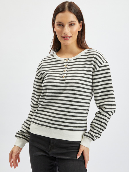Orsay Schwarz-weiß gestreiftes Damen-Sweatshirt ORSAY