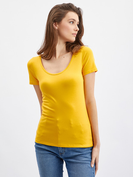 Orsay Gelbes Basic-T-Shirt für Damen von ORSAY