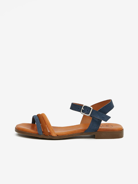 Ojju Dunkelblaue Damen-Sandalen aus Wildleder OJJU