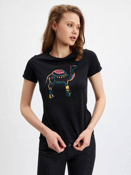 Orsay Schwarzes Damen-T-Shirt ORSAY