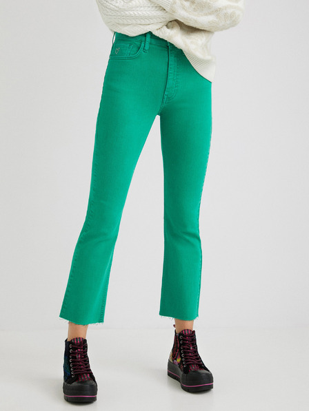 Desigual Grüne verkürzte Bootcut-Jeans für Frauen von Desigual Lainta