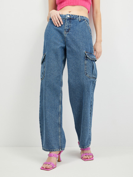 Noisy May Dunkelblaue Jeans mit weitem Bein Noisy May Alexa
