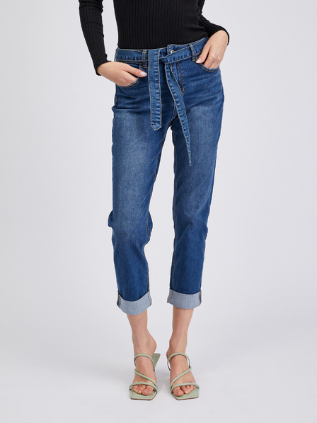Orsay Dunkelblaue Damen-Cropped-Boyfriend-Jeans ORSAY