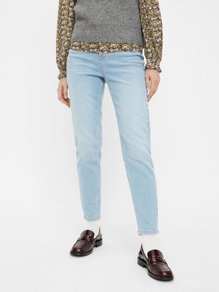 Pieces Hellblaue Mom-Jeans Pieces Leah