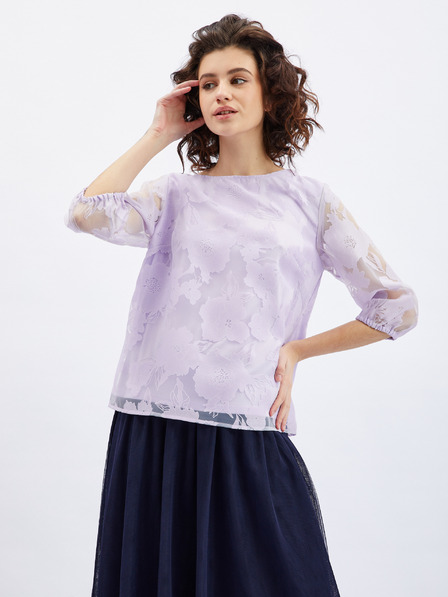 Orsay Hellviolette Damen-Blumenbluse ORSAY