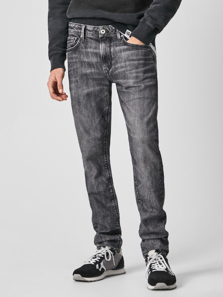 Pepe Jeans Graue Slim Fit Jeans für Herren Pepe Jeans Stanley