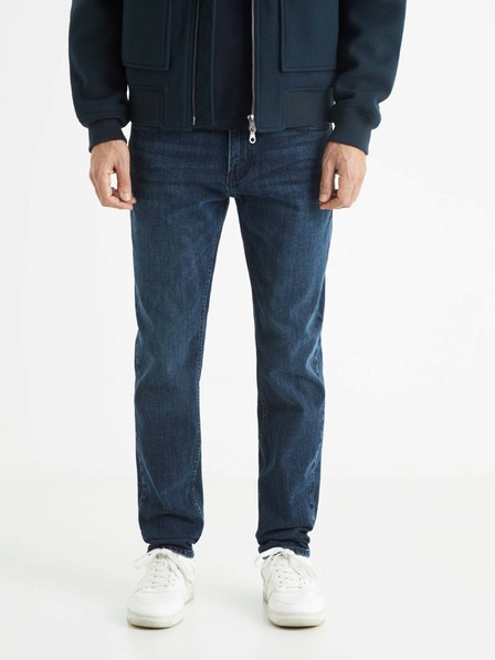 Celio Dunkelblaue Herrenjeans mit schmaler Passform Celio C25 Bostone
