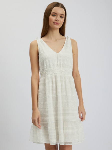 Orsay Cremefarbenes Damen-Spitzenkleid ORSAY