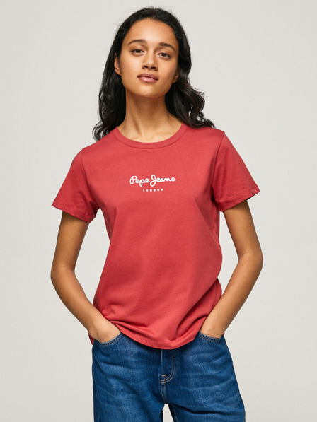 Pepe Jeans Rotes Damen-T-Shirt Pepe Jeans