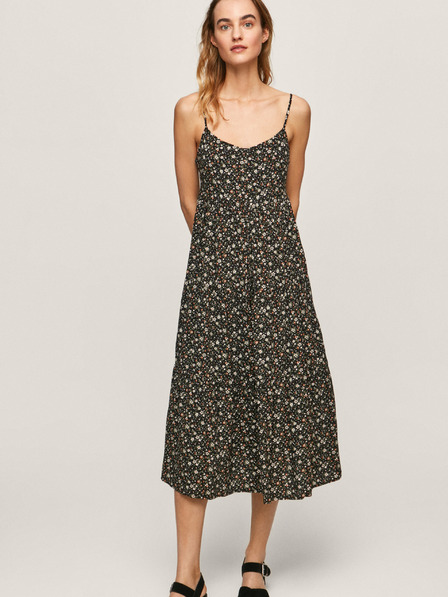 Pepe Jeans Schwarzes Kleid mit Blumenmuster von Pepe Jeans