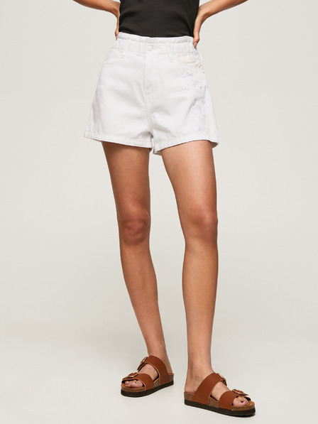 Pepe Jeans Weiße Damen Denim Shorts Pepe Jeans