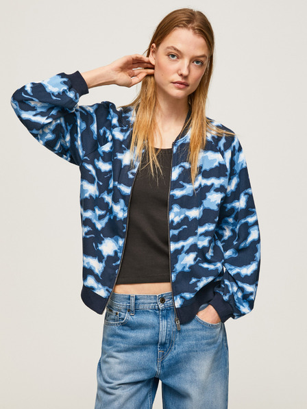Pepe Jeans Blauer gemusterter Damenbomber Pepe Jeans